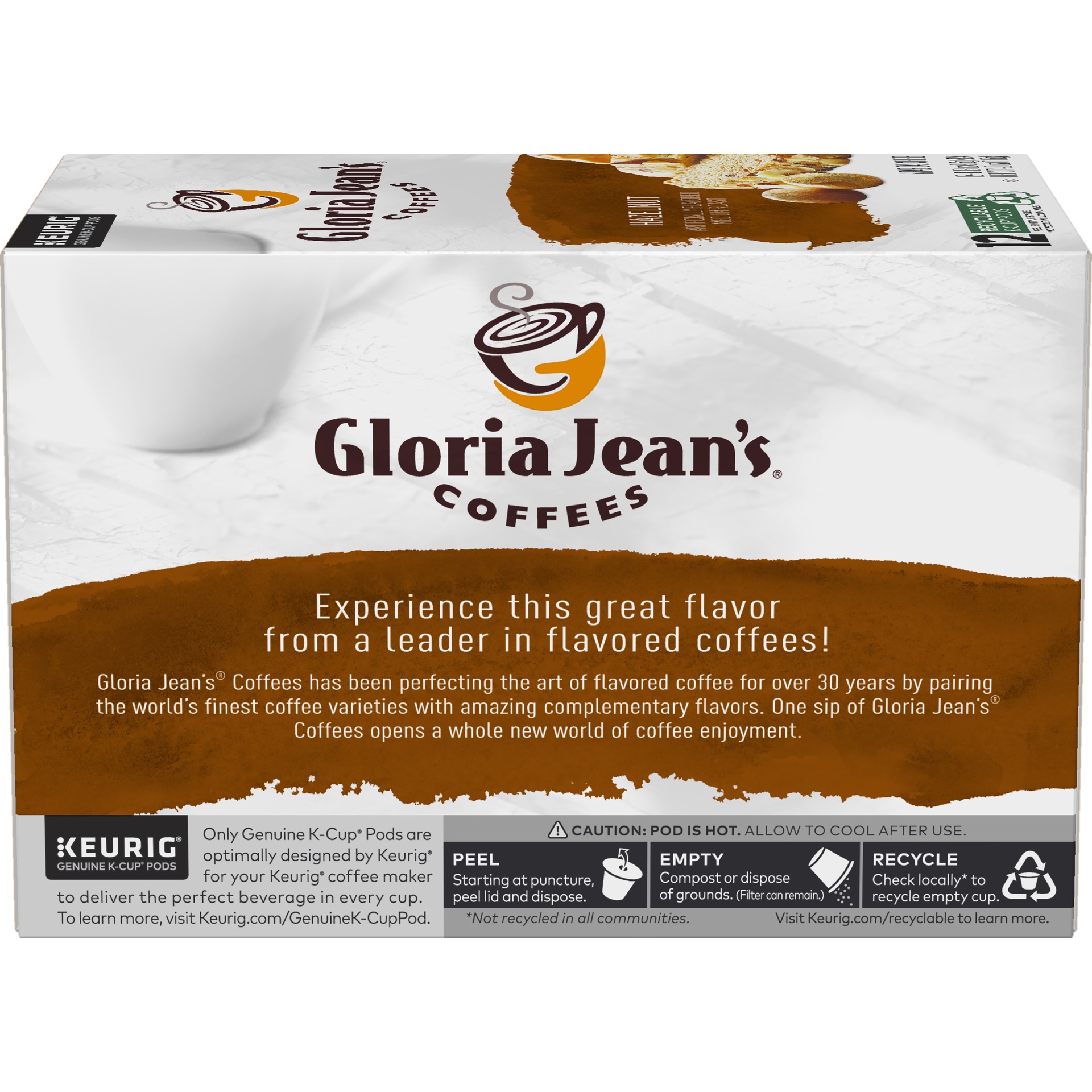 slide 4 of 4, Gloria Jean's Hazelnut K-Cup Medium Roast Coffee, 12 ct