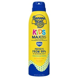 Banana Boat Kids Max Protect & Play Clear Spray Sunscreen Broad Spectrum - SPF 100 – 6oz