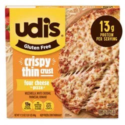 Udi's Crispy Thin Crust Gluten Free Four Cheese Pizza 17.53 oz