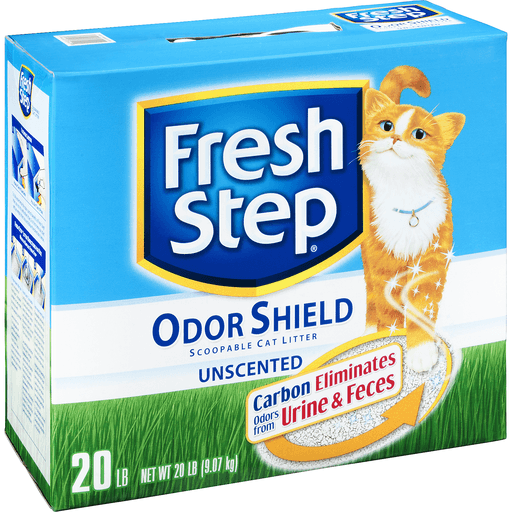 slide 2 of 9, Fresh Step Scoopable Odor Shield Unscented Cat Litter, 20 lb