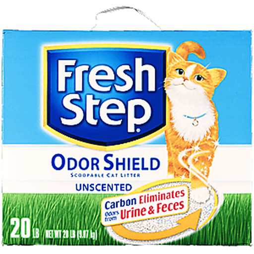 slide 4 of 9, Fresh Step Scoopable Odor Shield Unscented Cat Litter, 20 lb