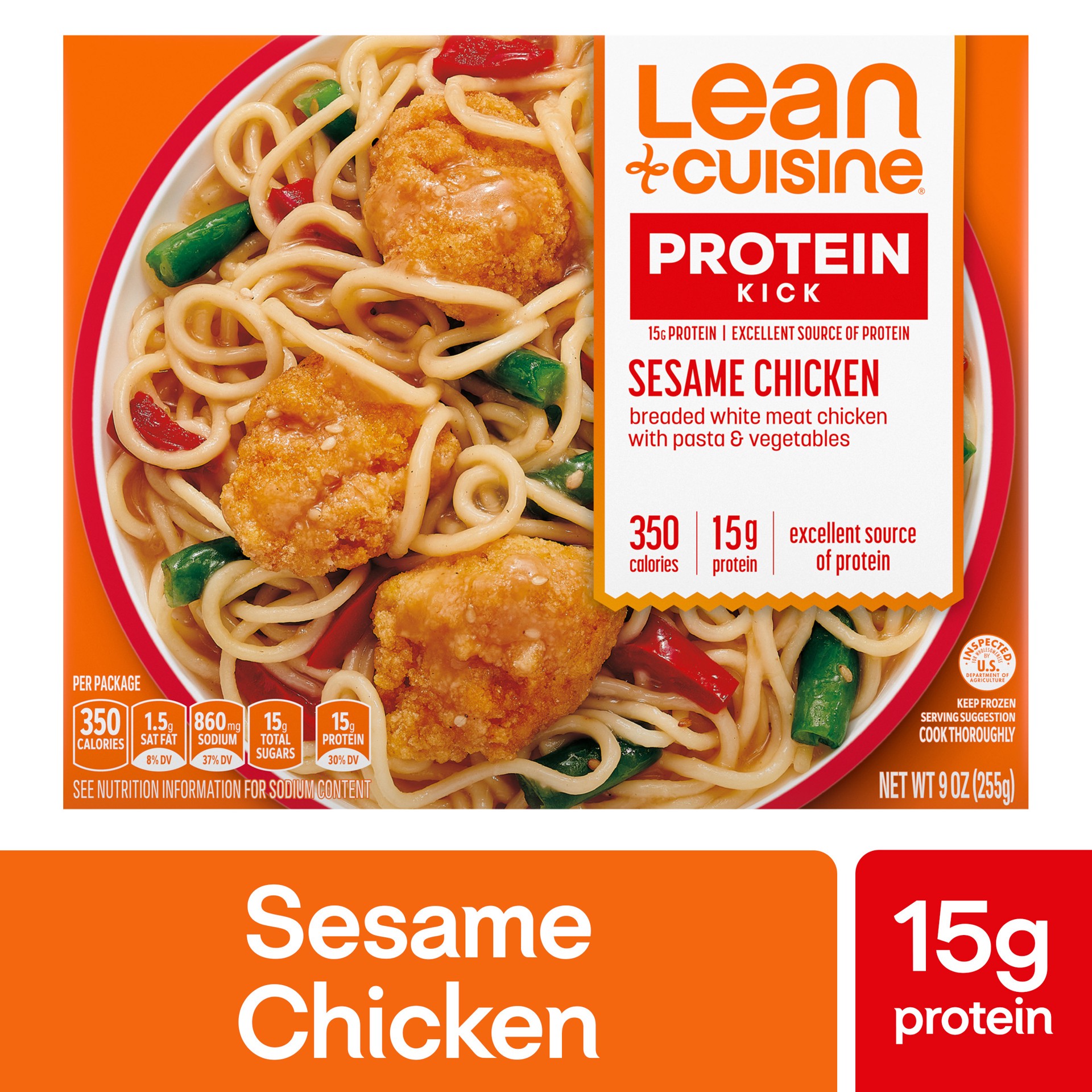 slide 1 of 1, Lean Cuisine Features Sesame Chicken Frozen Meal, 9 oz