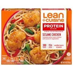 Lean Cuisine Frozen Meal Sesame Chicken, Protein Kick Microwave Meal, Microwave Chicken Dinner, Frozen Dinner for One