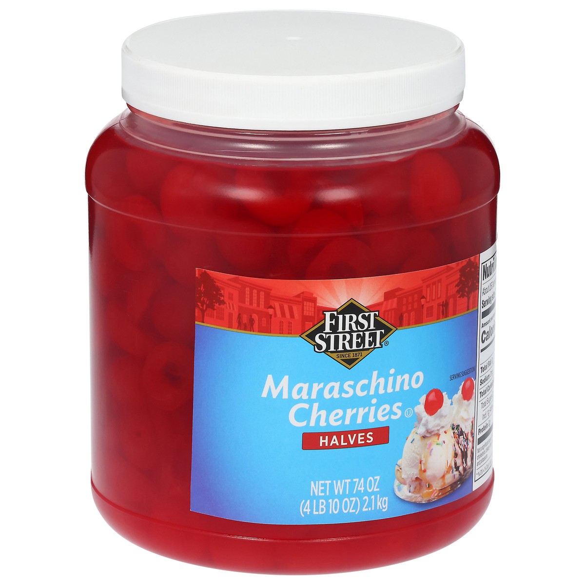 slide 2 of 4, First Street Cherry Halves, 72 oz