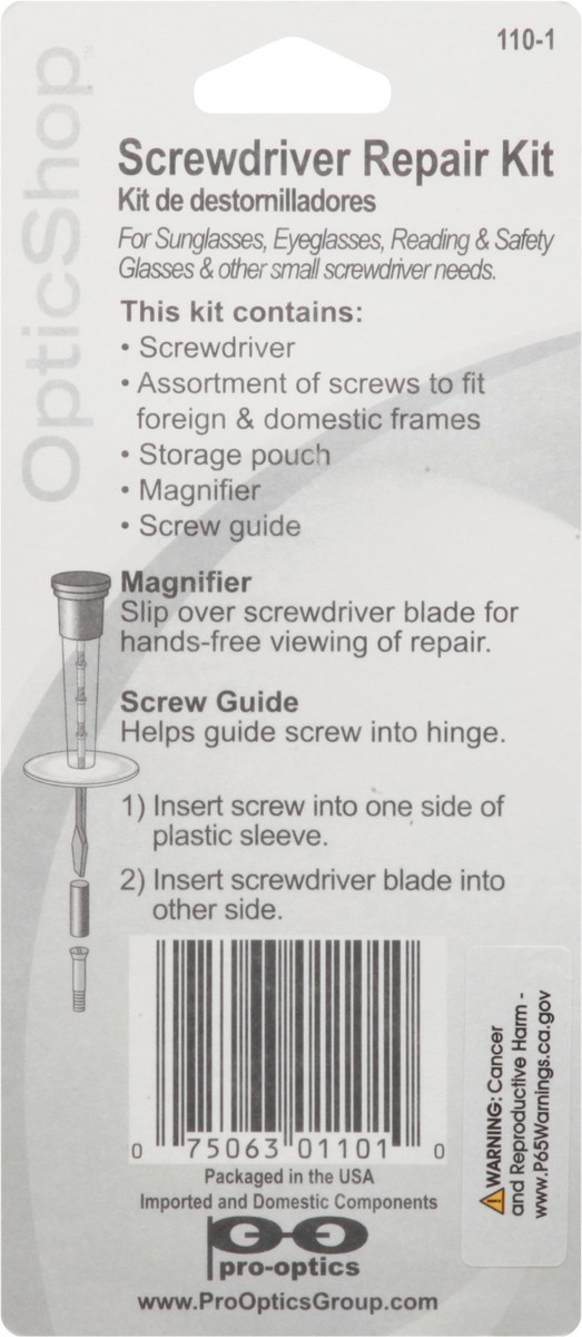 slide 6 of 9, Optic Shop Eyewear Repair Kit, 1 ct