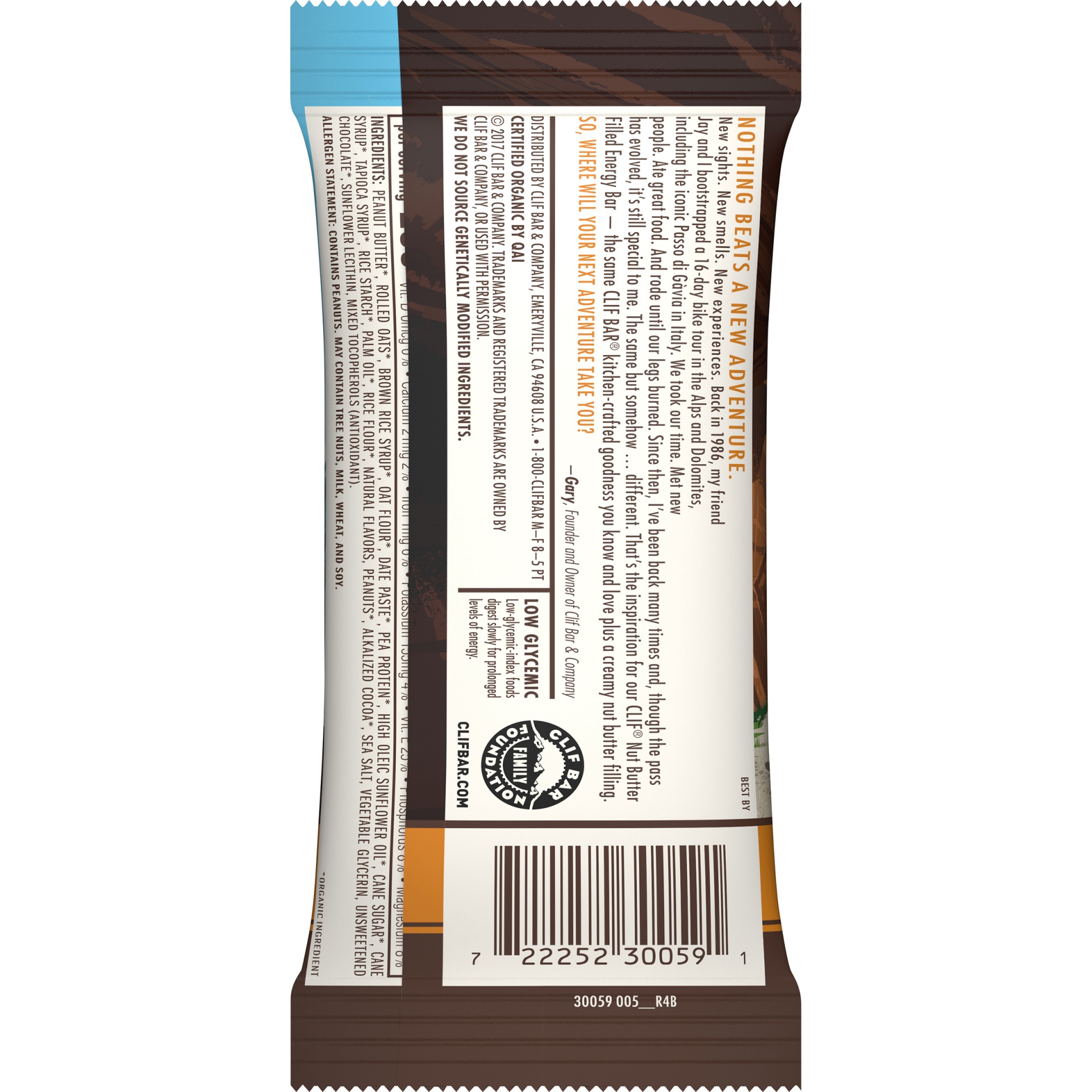 CLIF Bar Nut Butter Filled Caramel Chocolate Peanut Butter Energy Bar 1 ...