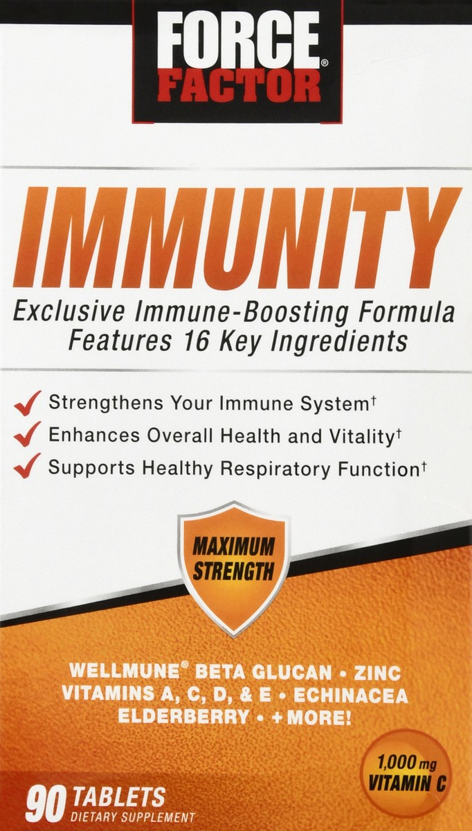 slide 7 of 13, Force Factor 1000 mg Tablets Immunity 90 ea, 90 ct