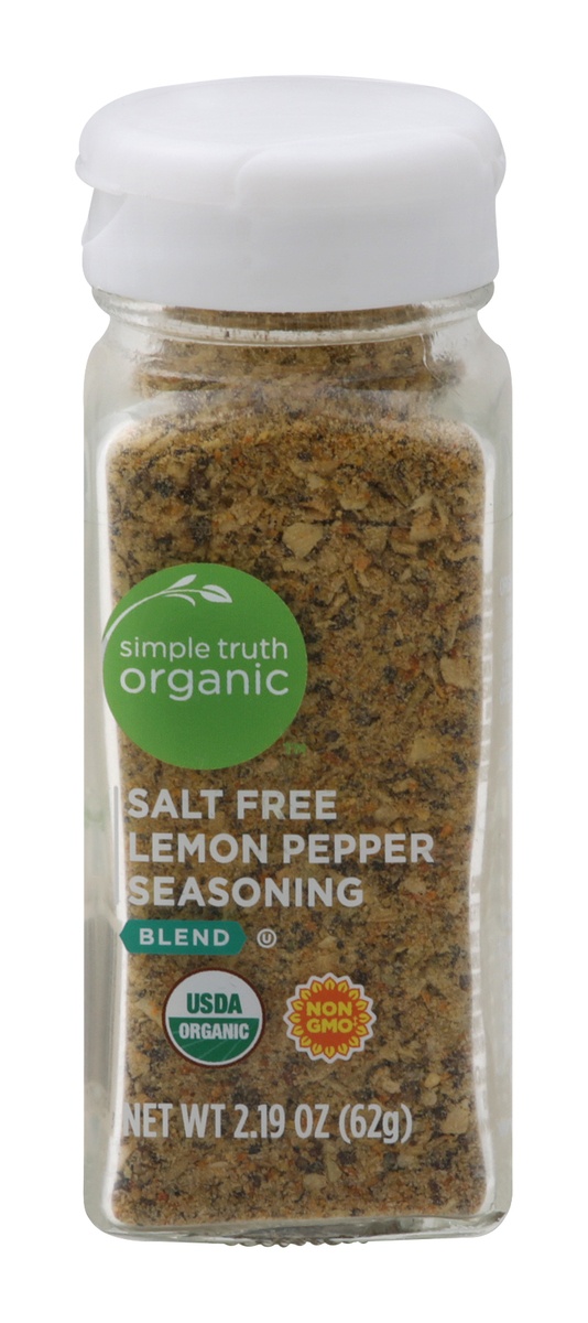 slide 1 of 9, Simple Truth Organic Salt Free Lemon Pepper Seasoning, 2.19 oz