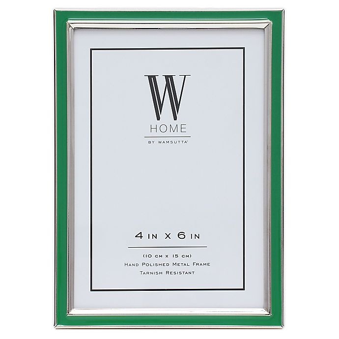 slide 1 of 1, W Home Enamel Picture Frame - Green, 5 in x 7 in