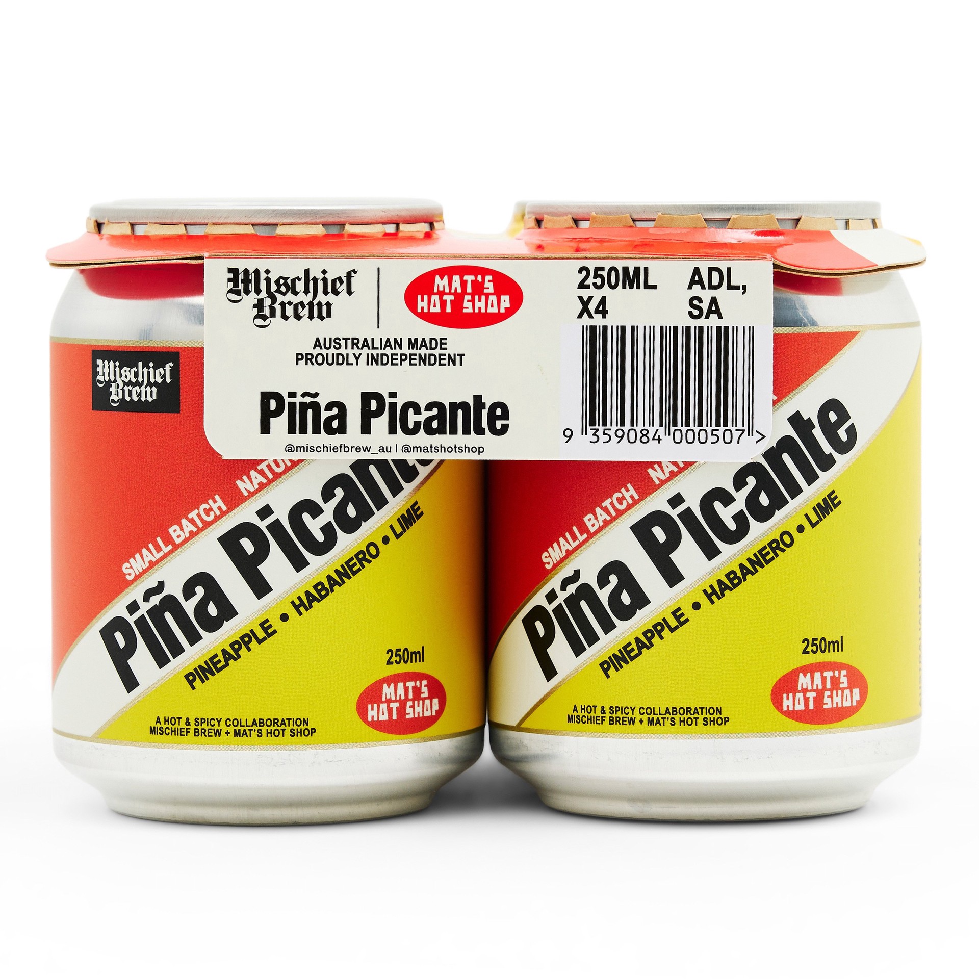 slide 1 of 1, Mischief Brew Piña Picante 8.5 oz Cans, 4 ct