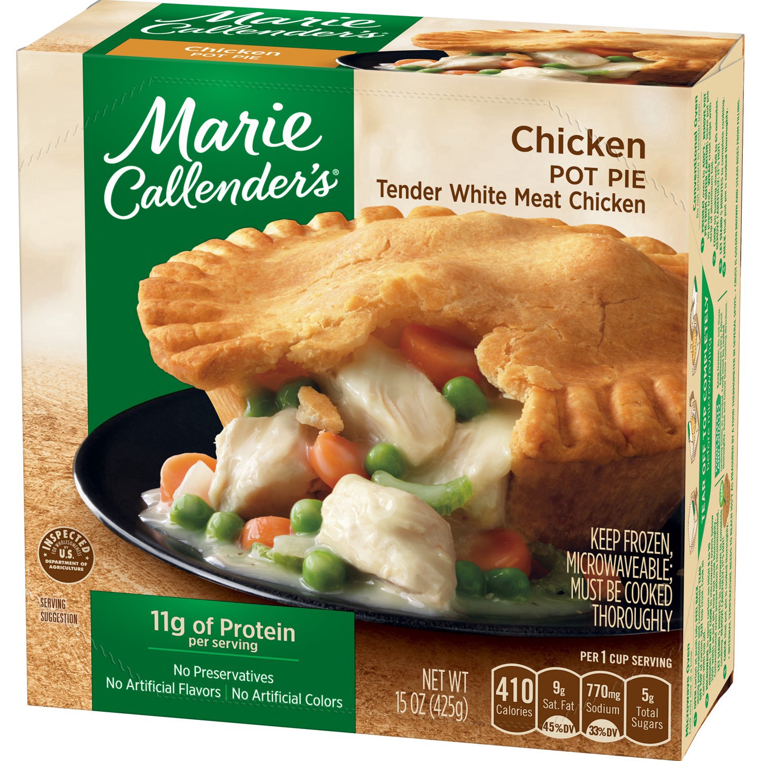 slide 5 of 8, Marie Callender's Frozen Pot Pie Dinner, Chicken, 16 Ounce, 16 oz