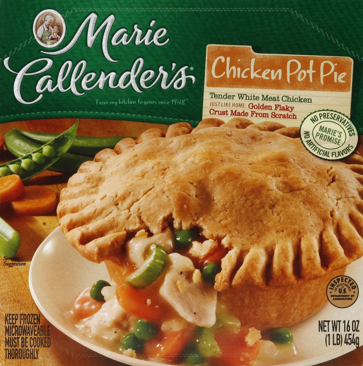 slide 7 of 8, Marie Callender's Frozen Pot Pie Dinner, Chicken, 16 Ounce, 16 oz