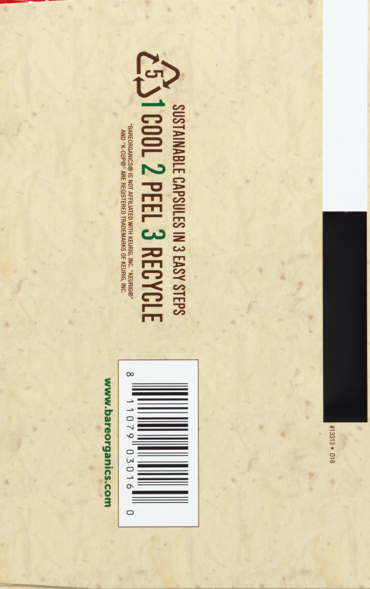 slide 5 of 10, BareOrganics Medium Roast Cardio Care Coffee with Superfoods Single Serve Cups - 12 ct, 12 ct