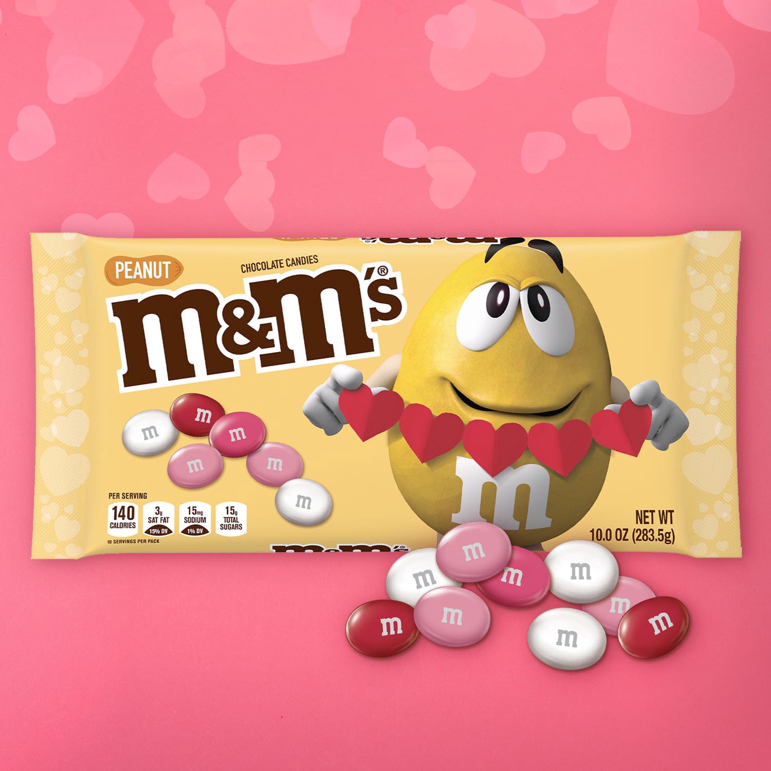 slide 2 of 5, M&M's Valentine's Peanut Chocolates - 10.0oz, 10 oz