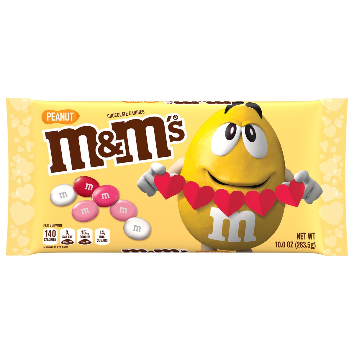 slide 1 of 5, M&M's Valentine's Peanut Chocolates - 10.0oz, 10 oz