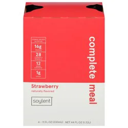Soylent Strawberry Complete Meal 4 - 11 fl oz Bottles
