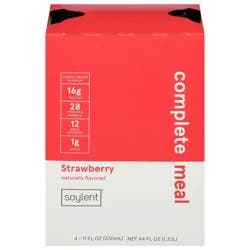 Soylent Strawberry Complete Meal 4 - 11 fl oz Bottles