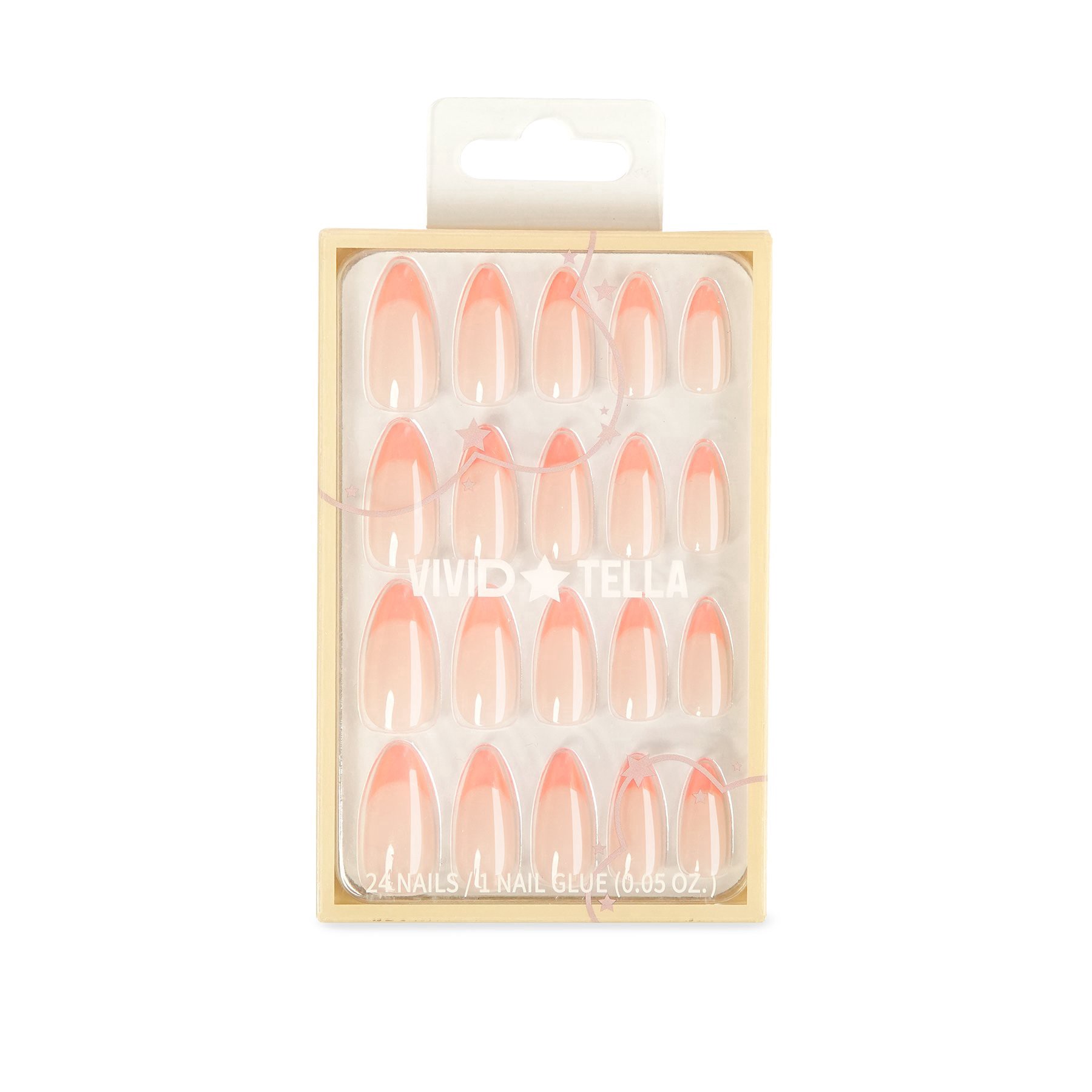 slide 1 of 1, Vivid Tella Nails - Aurora French Peach, 1 ct