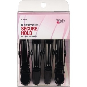 slide 1 of 1, Beauty 360 Secure Hold Plastic Blow-Dry Clips, 4 ct