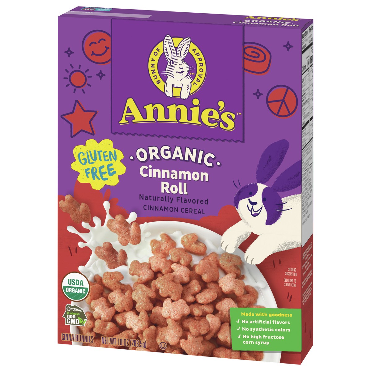 slide 5 of 11, Annie's Organic Cinnamon Roll Cereal, Gluten Free Breakfast Cereal, 10 oz, 10 oz
