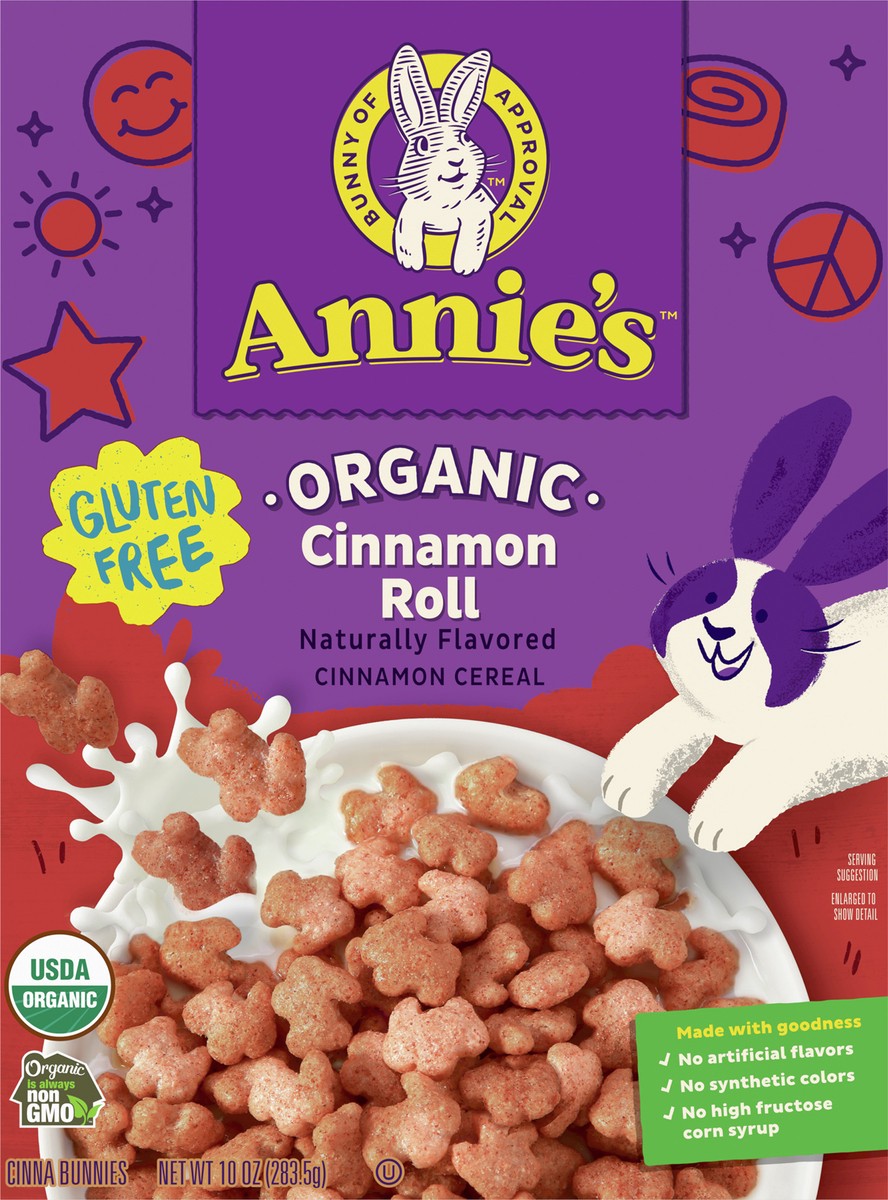 slide 6 of 11, Annie's Organic Cinnamon Roll Cereal, Gluten Free Breakfast Cereal, 10 oz, 10 oz
