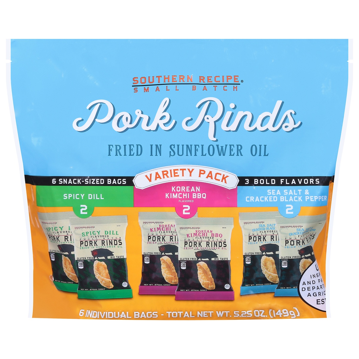 Southern Recipe Small Batch Pork Rinds Variety Pack 6 Ct Shipt