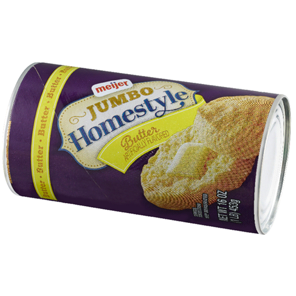 slide 1 of 1, Meijer Jumbo Homestyle Butter Biscuits, 16 oz