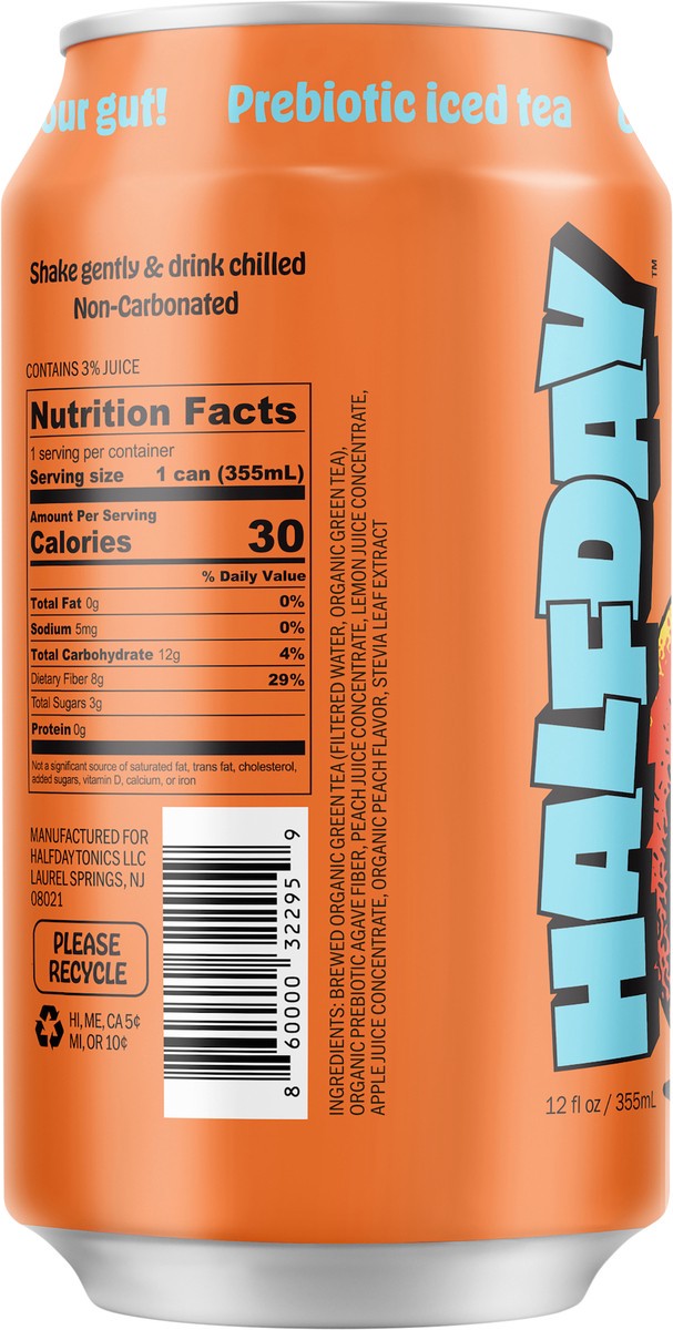 slide 2 of 4, Halfday Peach Iced Tea - 12 fl oz, 12 fl oz