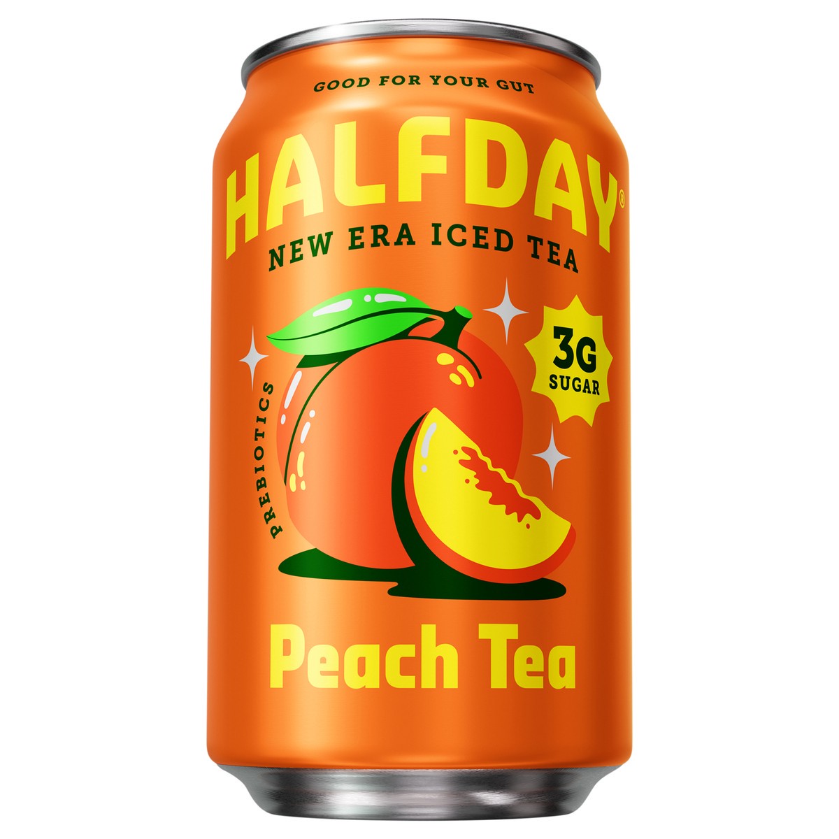 slide 1 of 4, Halfday Peach Iced Tea, 12oz Single Can, 12 fl oz