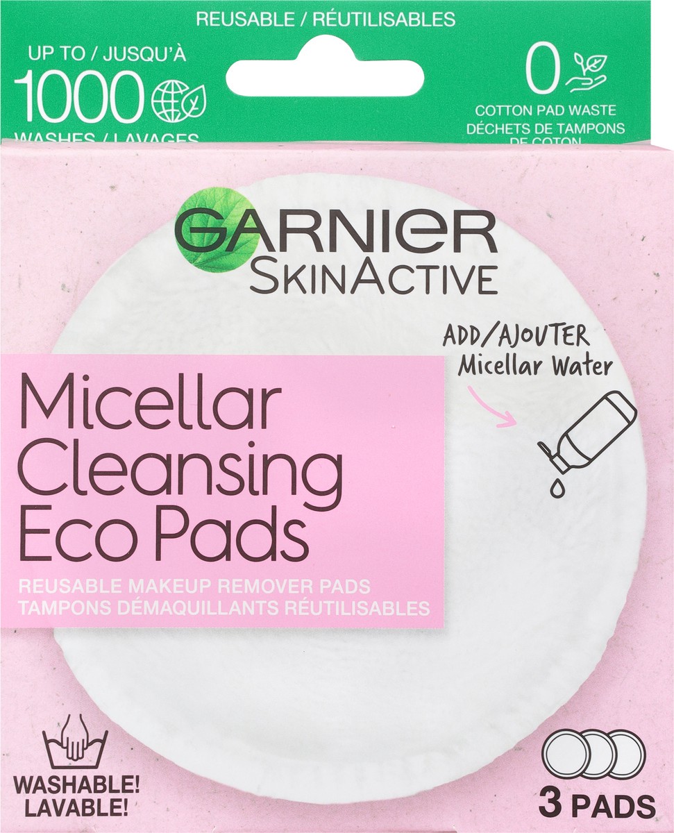 slide 6 of 9, Garnier Skin Micellar Eco Pads, 3 ct