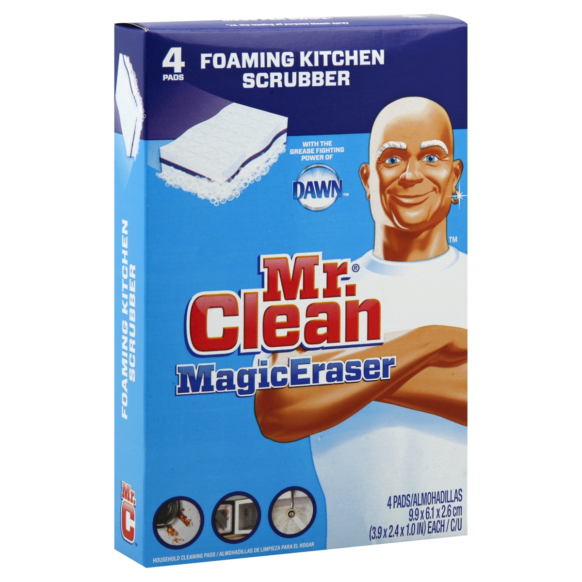 slide 1 of 1, Mr. Clean Magic Eraser 4 ea, 4 ct