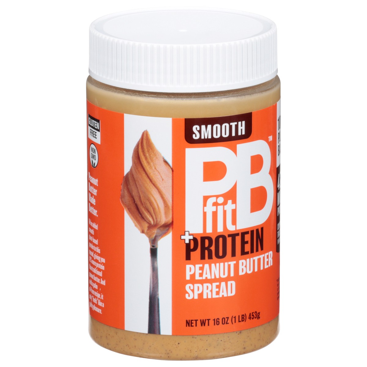slide 12 of 14, PBfit Added Protein Smooth Peanut Butter Spread 16 oz, 16 oz