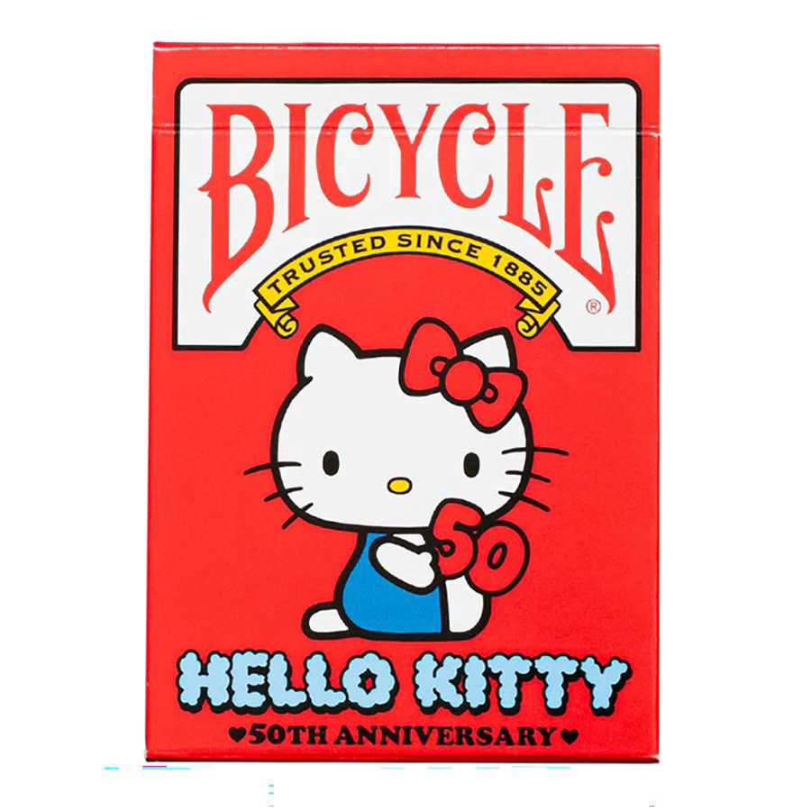 slide 1 of 1, Bicycle Hello Kitty 50th Anniversary Playing Cards, 1 ct