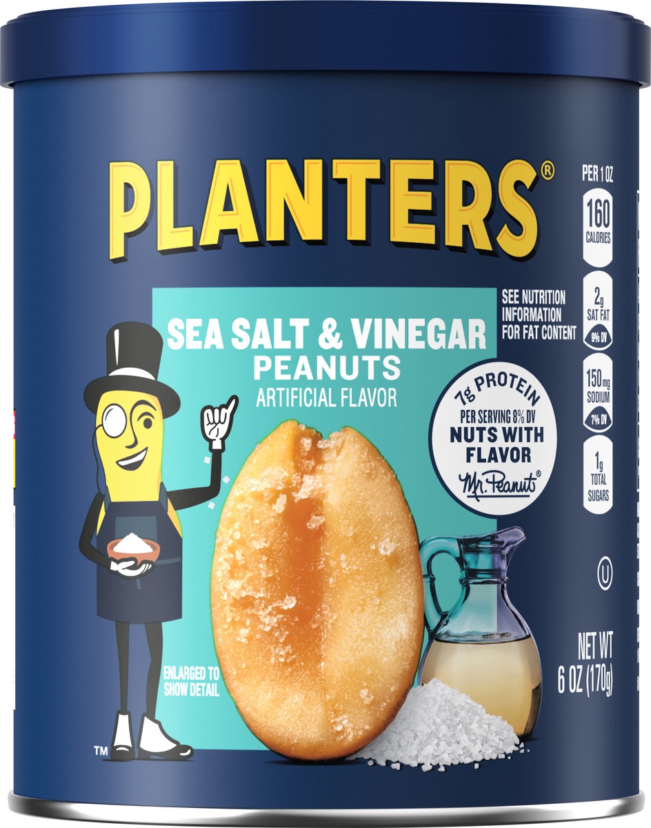 slide 1 of 6, Planters Sea Salt & Vinegar Peanuts 6 oz, 6 oz