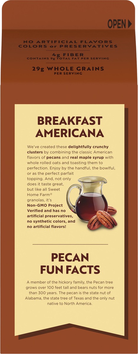 slide 8 of 9, Sweet Home Farm Maple Pecan Granola, Made with Whole Grain, Non-GMO Project Verified, Kosher, Vegan, 20.5 Oz Recyclable Carton, 20.5 oz