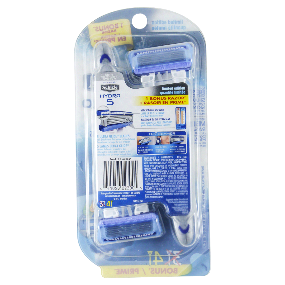 slide 4 of 7, Schick Hydro 5 Men's Disposable Razor, 3 ct