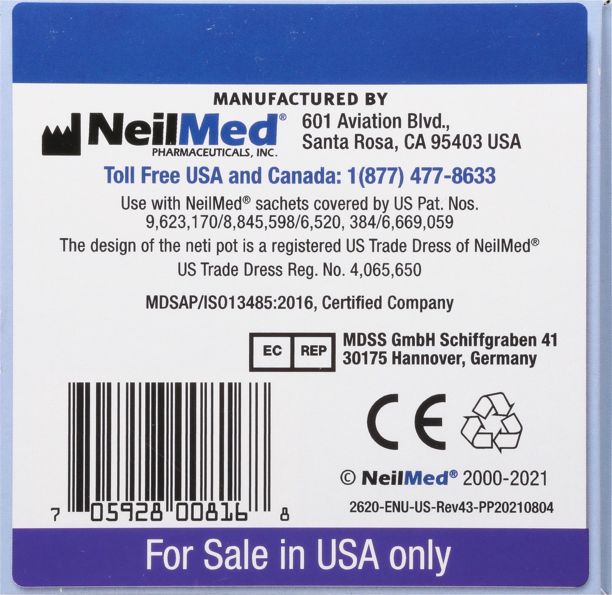 slide 5 of 9, NeilMed NasaFlo Neti Pot Sinus Relief with Premixed Packets - 50ct, 50 ct
