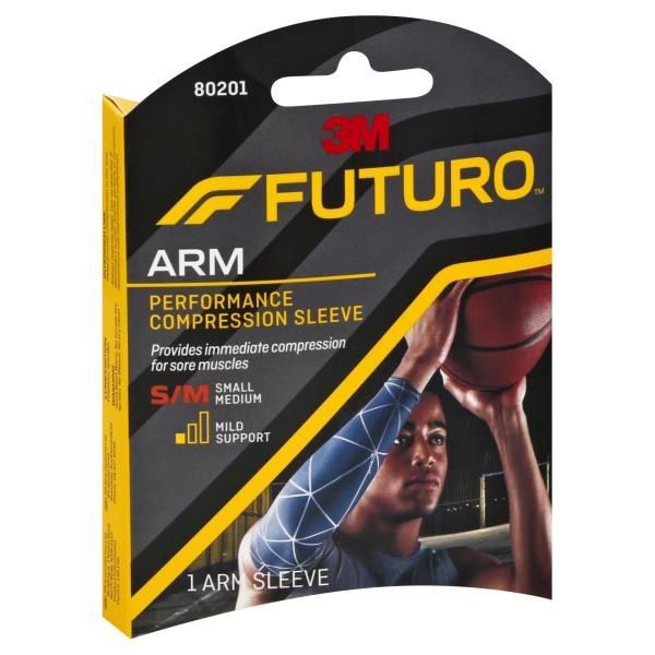 slide 1 of 1, Futuro Sport Small to Medium Performance Compression Arm Sleeve, 1 ct