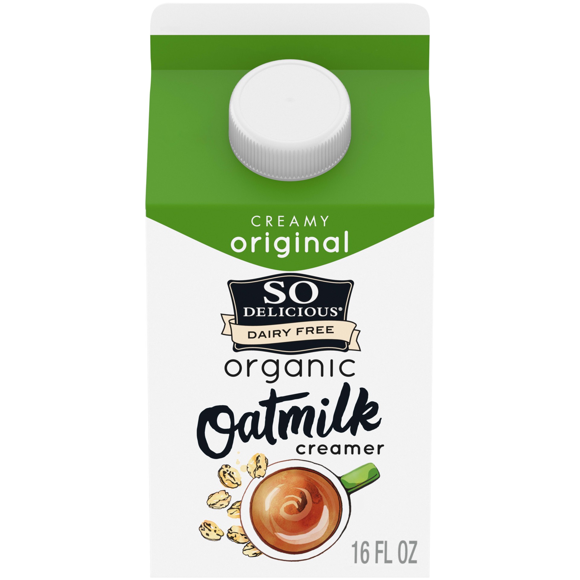 slide 6 of 10, So Delicious Dairy Free Oatmilk Creamer, Creamy Original, Dairy-Free, Gluten-Free, Vegan, Non-GMO Project Verified, 1 Pint, 16 fl oz