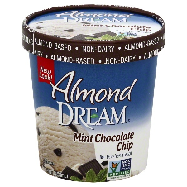 slide 1 of 1, Almond Dream Frozen Dessert, Non-Dairy, Mint Chocolate Chip, 1 pint