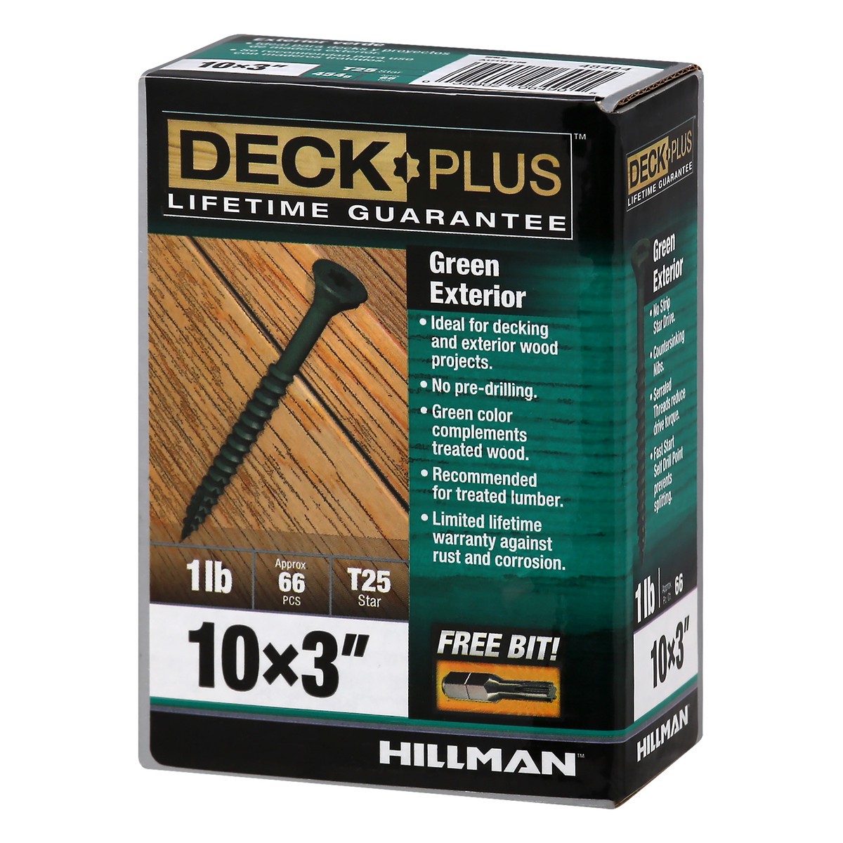 slide 3 of 10, Deck Plus Exterior Green Screws 66 ea, 1 ct