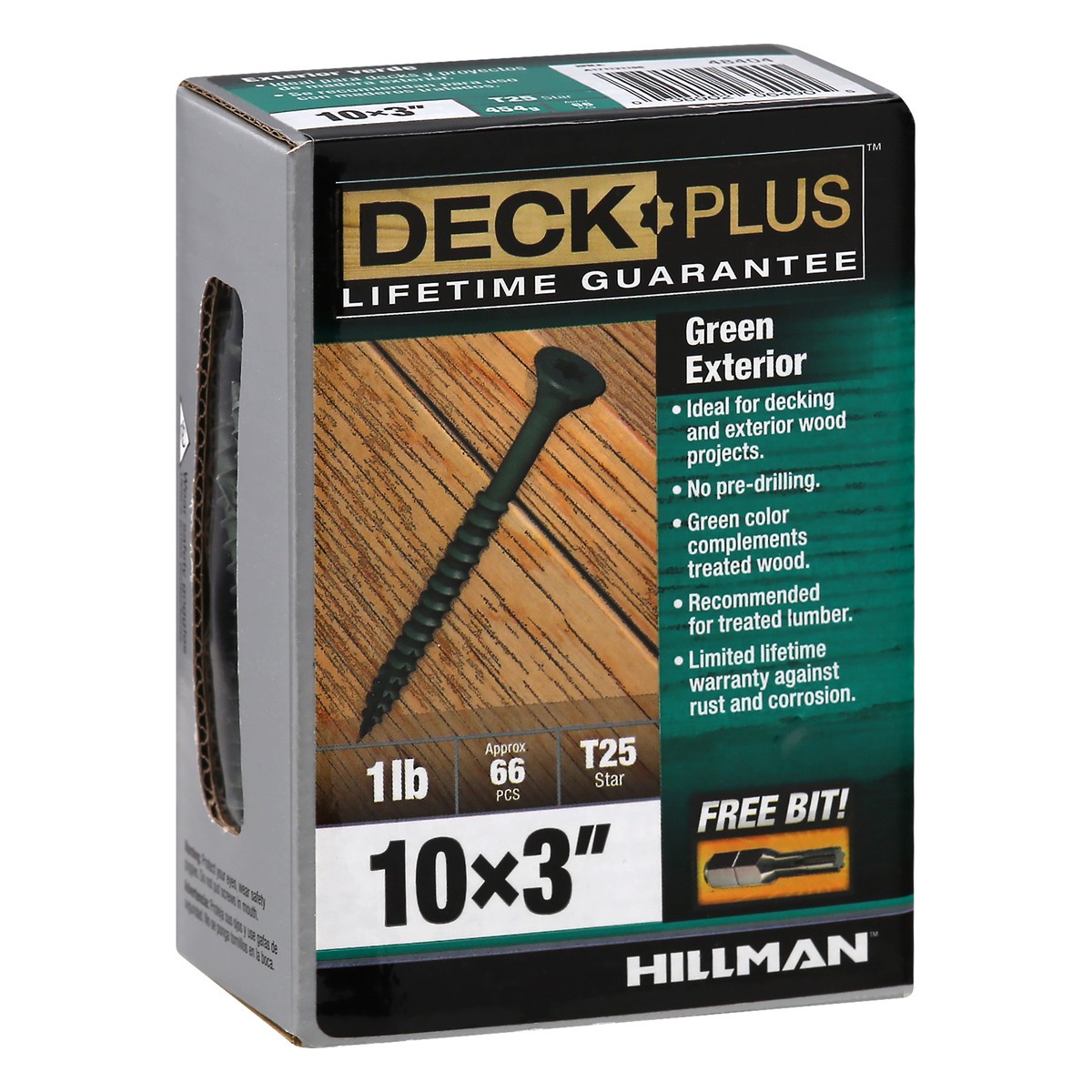 slide 8 of 10, Deck Plus Exterior Green Screws 66 ea, 1 ct