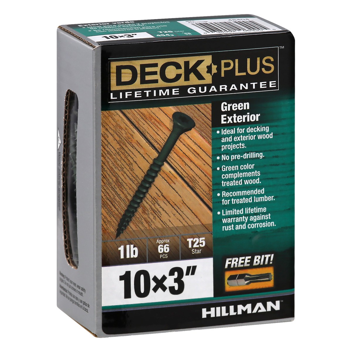 slide 2 of 10, Deck Plus Exterior Green Screws 66 ea, 1 ct