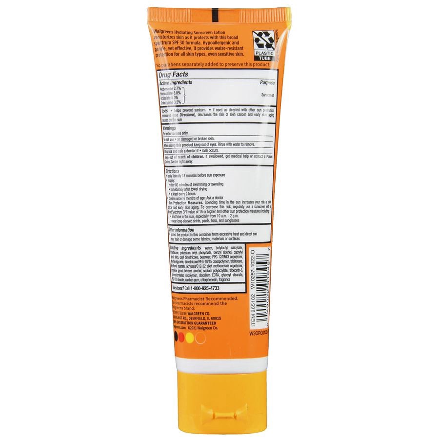 slide 4 of 5, Walgreens Hydrating Sunscreen Lotion SPF 30, 3 oz