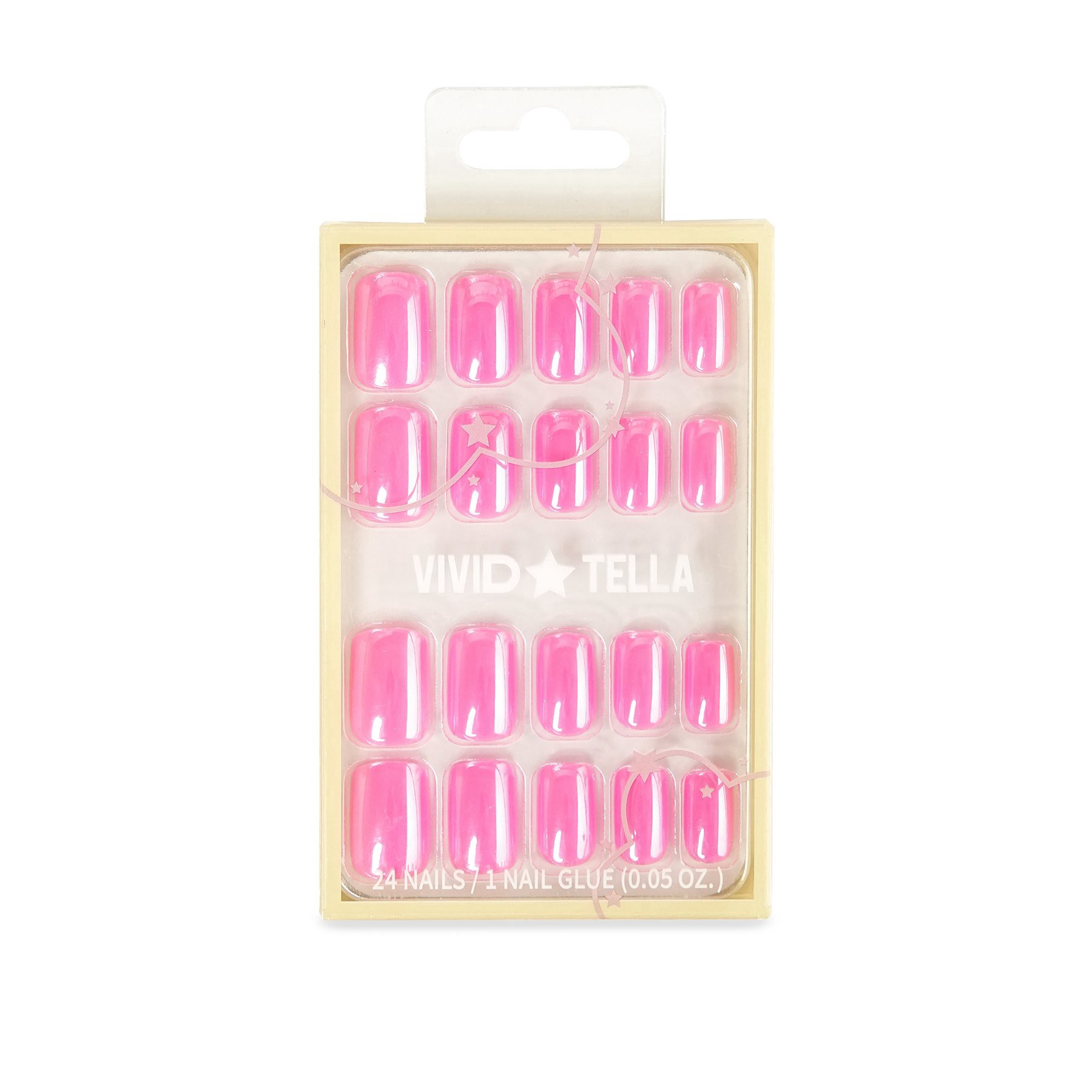 slide 1 of 1, Vivid Tella Nails - Glazed Donut Neon Pink, 1 ct