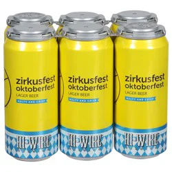 Hi-Wire Brewing Lager Zirkusfest Oktoberfest Beer 6 - 1 pt Cans