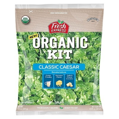 slide 1 of 1, Fresh Express Organic Caesar Salad Kit, 9.8 oz
