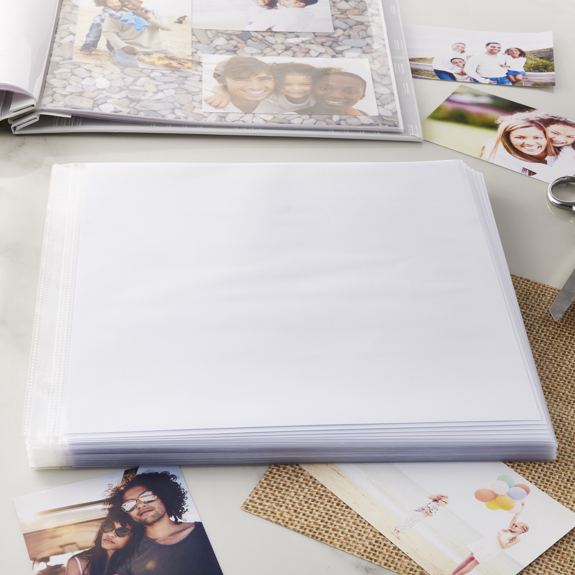 slide 3 of 3, 12" X 12" White Scrapbook Refill Pages By Recollections, 60 Sheets, 12 in x 12 in