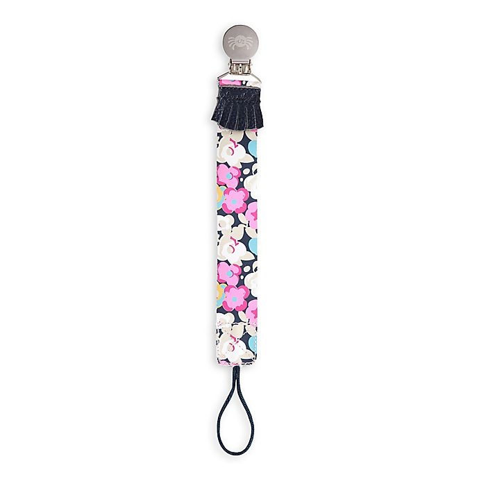 slide 1 of 2, Itzy Ritzy Drop Happens Posy Pop Pacifier Clip - Pink, 1 ct