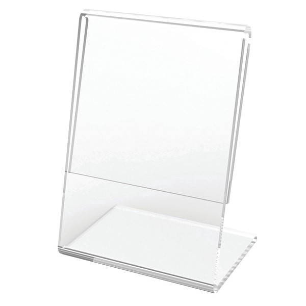 slide 2 of 3, Deflect-O Mini Tabletop Sign Holder, Clear, 10 ct